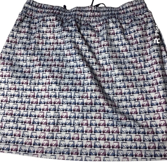 Golf Skort Petite Small Blue & Purple Golf Cart Pattern Pockets Coral Bay - Picture 7 of 9